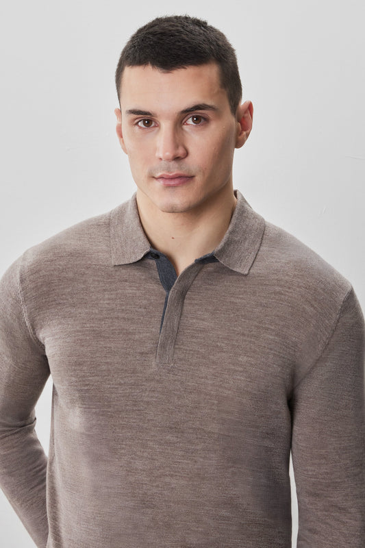 Thomas Long Sleeve Sweater Polo | Robert Barakett Smart Buy