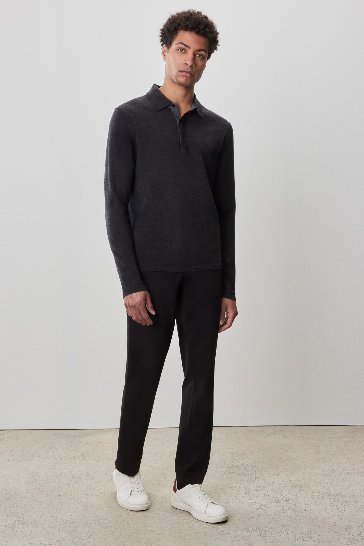 Thomas Long Sleeve Sweater Polo | Robert Barakett Top Pick