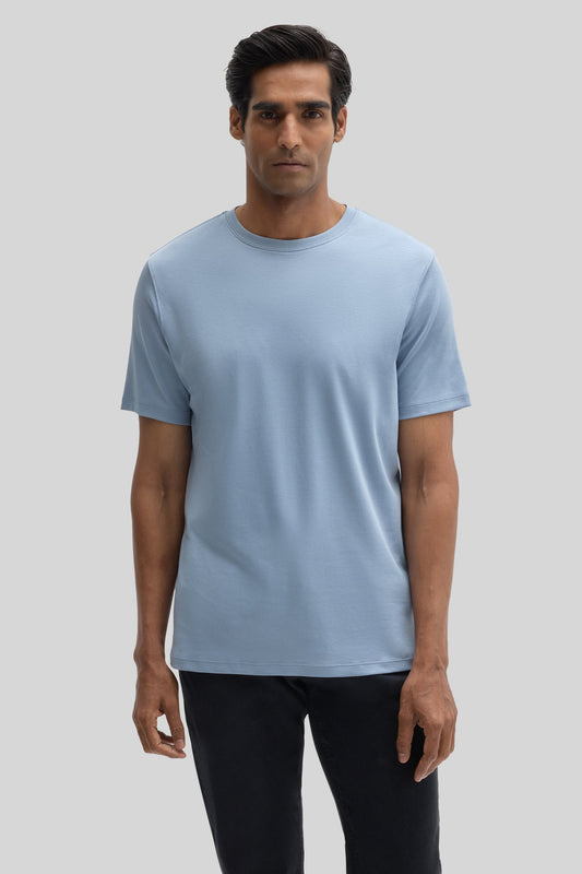 Men's Dover Blue Pima Cotton T-Shirt | Robert Barakett Top Pick