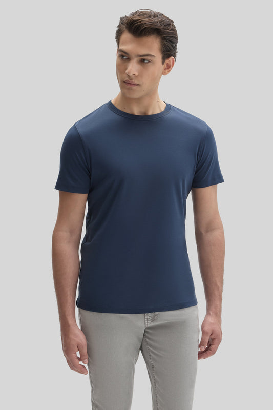 Men's Pima Cotton Crew Neck T-Shirt in Navy Blue | Robert Barakett Best Seller