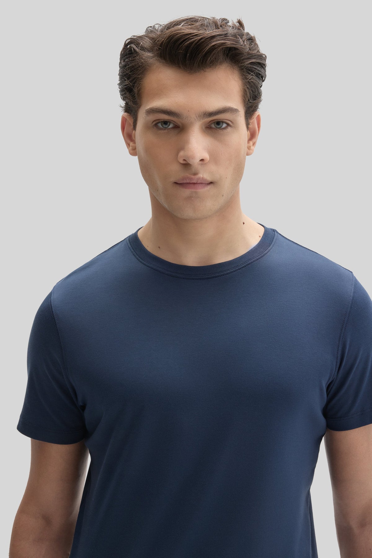 Men's Pima Cotton Crew Neck T-Shirt in Navy Blue | Robert Barakett Best Seller