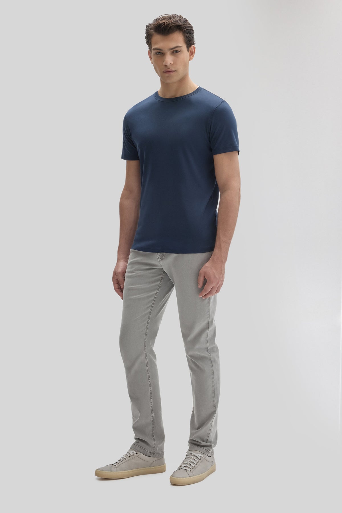 Men's Pima Cotton Crew Neck T-Shirt in Navy Blue | Robert Barakett Best Seller
