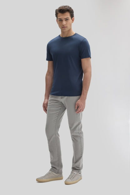 Men's Pima Cotton Crew Neck T-Shirt in Navy Blue | Robert Barakett Best Seller